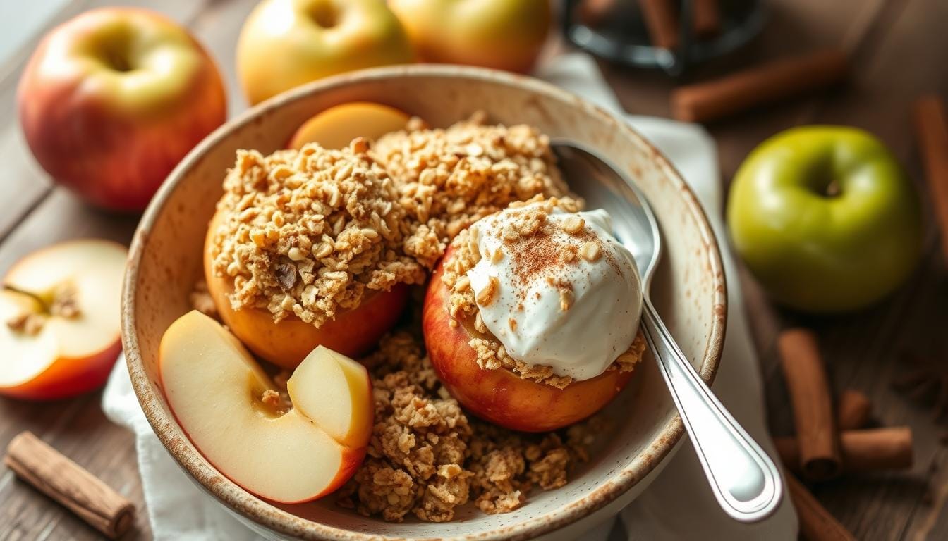 Healthy Breakfast Apple Crumble